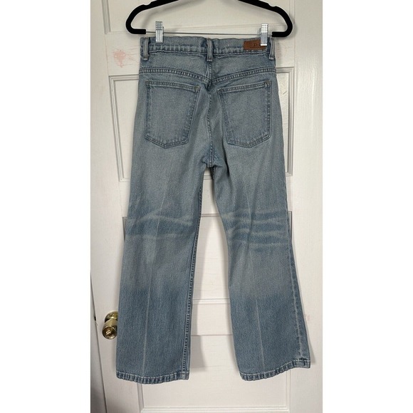 Polo Ralph Lauren Cropped Jeans Women's 27 Light Blue Flare High Waist Denim - Picture 9 of 10